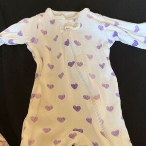 Purple Heart Kids Footie